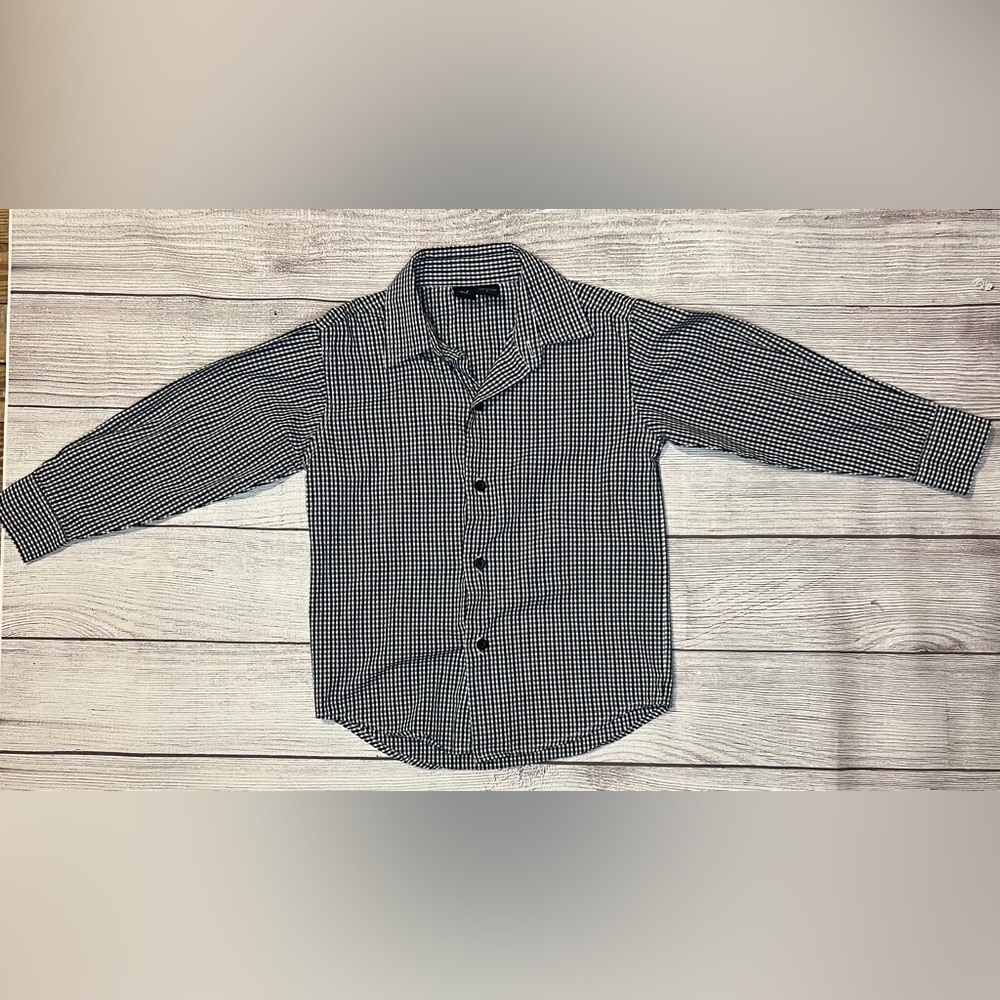 Nautica Boys Gingham Button Down Shirt Size 5‎